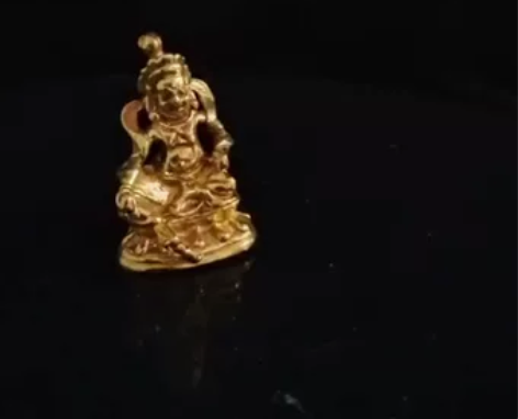 铜鎏金随身黄财神像 鎏金厚重 工艺精美 可...