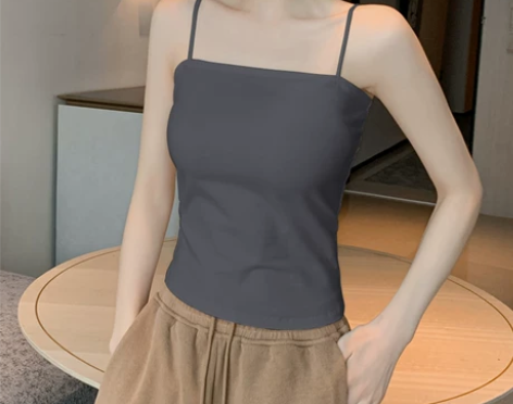 黑色吊带背心女内搭打底2023新款夏季一字...