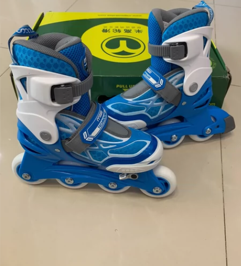 米高儿童可调溜冰鞋加强版mi0轮滑鞋休闲鞋...