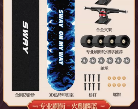 斯威专业滑板初学者成人10女生儿童运动男8...