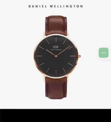 丹尼尔惠灵顿轻奢手表男石英皮革魅黑表盘DW...