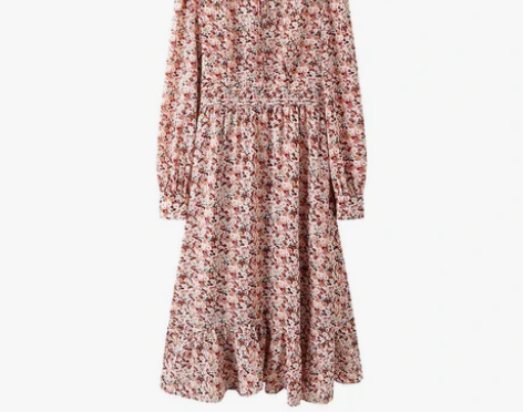 拉夏贝尔2022春季新款碎花连衣裙温柔女法...