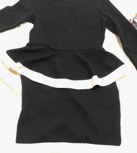 拉夏贝尔连衣裙，155码。黑色，有设计感，...