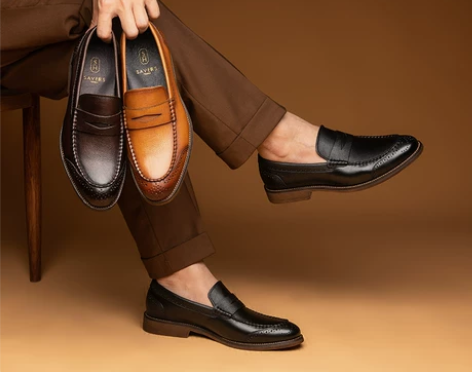 男士皮鞋真皮透气软底商务休闲鞋英伦风一脚蹬...