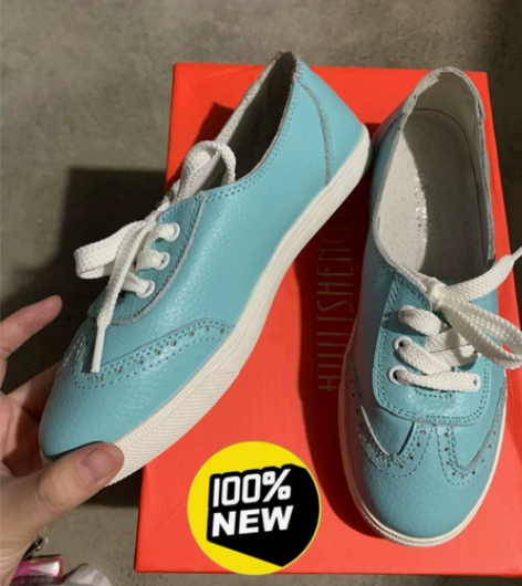 全新布洛克雕花女鞋，35码 鞋面头层牛皮，...