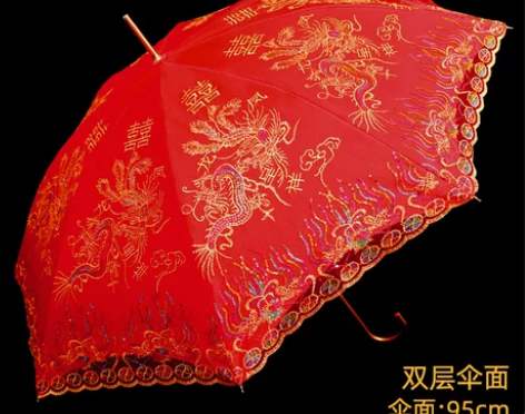 就结婚用过一次,很好,婚伞中国风结婚红伞出...