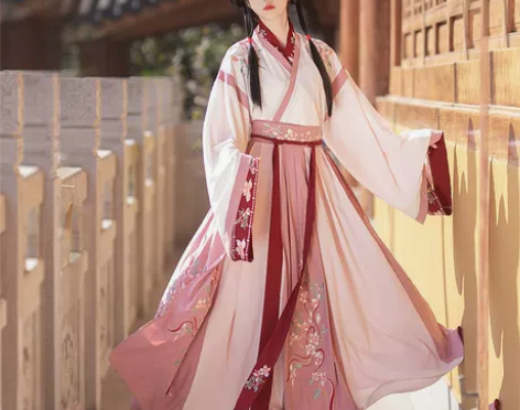 夕瑶赋正品原创春樱赠的汉服女夏魏晋套装交领...