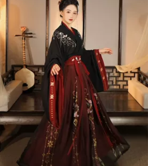 云芳晴绾星辰汉服女中国风交领齐腰襦裙魏晋风...