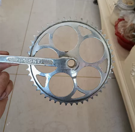 二八飞鸽轻便自行车牙盘，牙齿没怎么磨损，如...