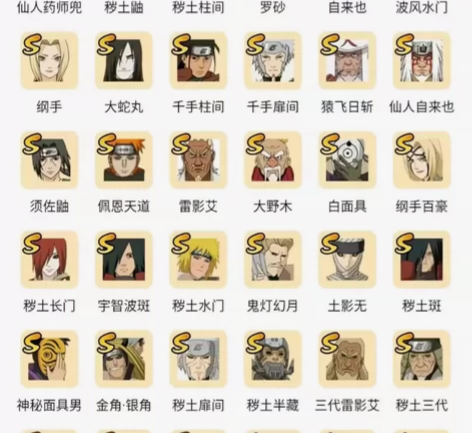 火影任选永久级s忍套餐 面嘛 土影无 我们...