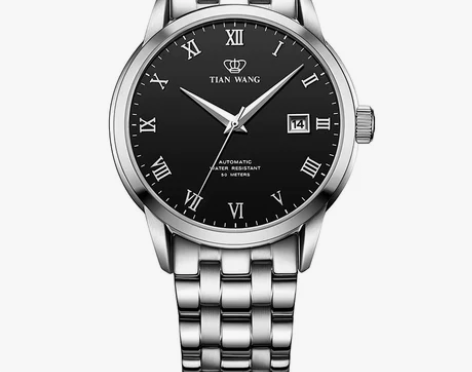 天王表旗舰店官网 钢带机械表防水商务男士手...