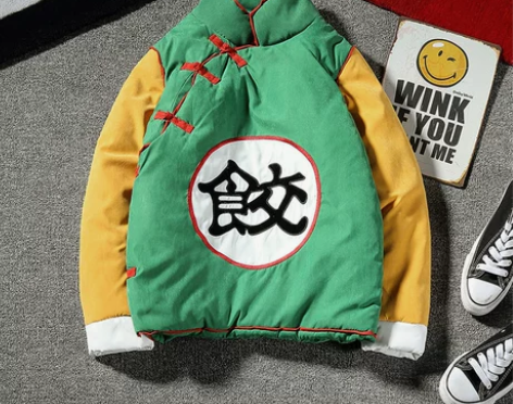 七龙珠饺字棉衣冬季潮牌一件拍照神器穿过一次...