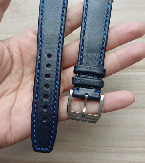 20mm 22mm深蓝色表带真皮牛皮表带 ...