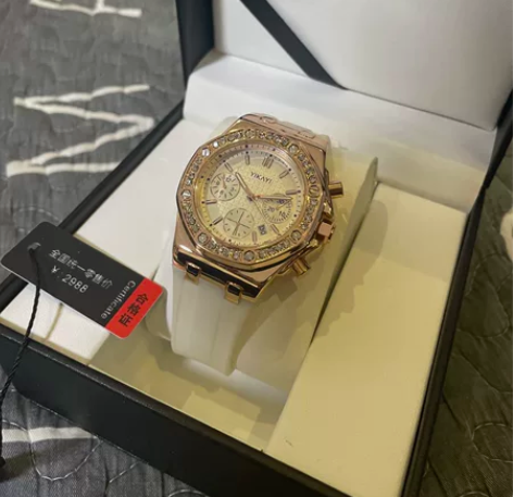 全新意卡伊高级手表腕表满钻配玫瑰金 全新 ...
