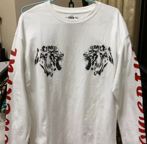 潮男日系原宿涂鸦印花圆领t恤 服装版型:直...