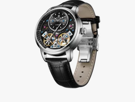 AILANG艾浪X飞轮联名款轻奢镂空商务男...