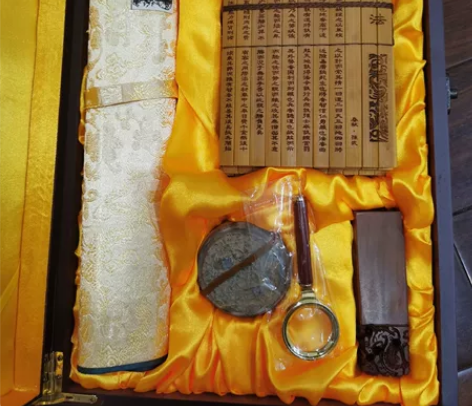 国学礼品 孙子兵法 竹制礼盒 印章印泥 竹...