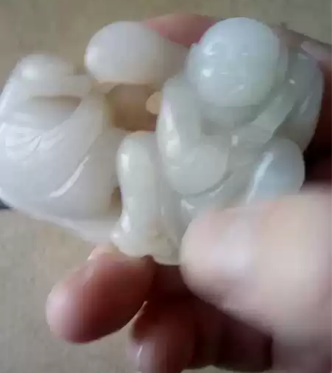 几十年玉 婴戏题材 羲之爱鹅青海料 约7*...