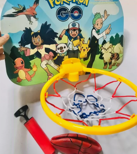 梦可宝篮球框儿童投球玩具卡通充气球全新特价...