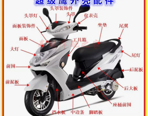 摩托车 颜色定制泽泰JY超级晶鹰超级鹰外壳...