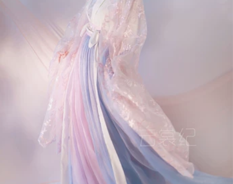 【东月棠】春樱六米摆紫蓝齐腰齐胸襦裙大袖衫...