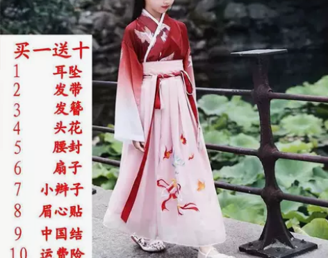 儿童汉服女仙鹤超仙中国风夏季古装襦裙小女孩...