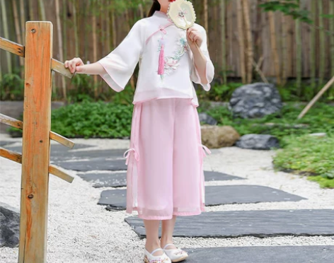 笙花涧原创汉服女童2023夏季中国风古装超...