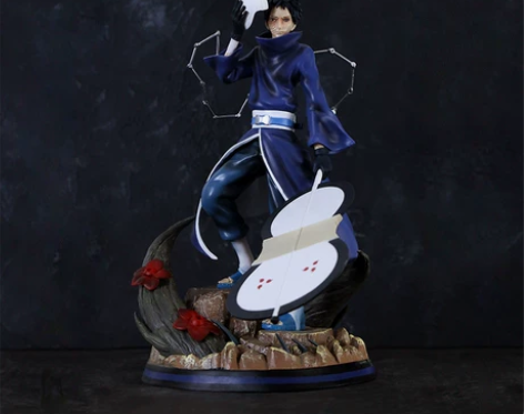 火影忍者轮回宇智波斑手办白面具带土大型雕像...