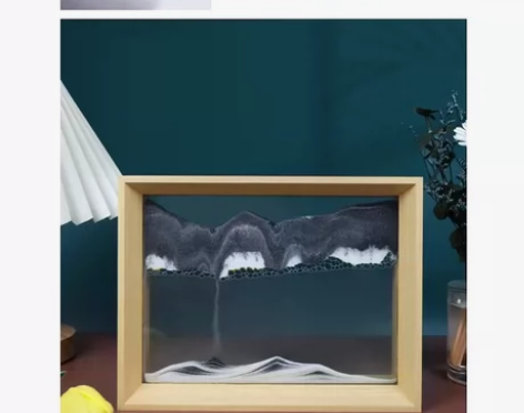 创意流沙画沙漏相框摆件可翻转客厅玄关装饰品...