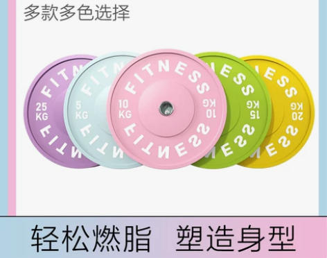 杠铃片 大孔女士家用男士健身房商用组合套装