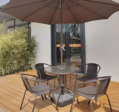 处理一批原价699户外遮阳伞桌椅带伞组合室...