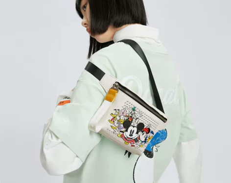 迪士尼|李宁联名系列腰包男包女包时尚白色经...