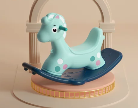 澳乐摇摇马儿童塑料婴儿骑小木马加厚1-2岁...