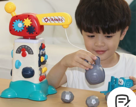 儿童塔吊起重机2岁益智玩具3男孩工程车吊塔...