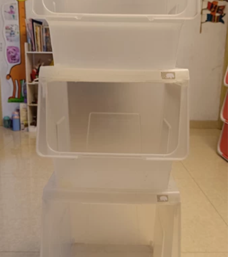 Tenma正品日本天马透明磨砂收纳箱，河马...