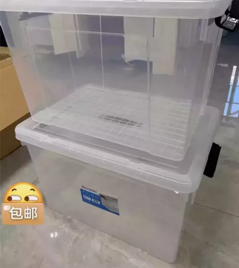 【质量和禧天龙一样】加厚近直角透明收纳箱收...