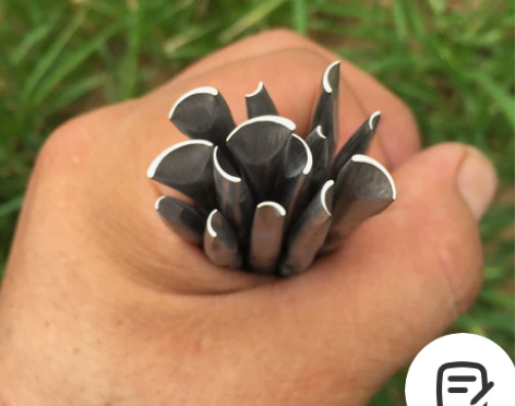 錾子錾刻刀唐草纹专用錾刻刀 12支套装，刀...