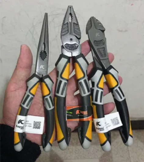 日本进口多功能钢丝钳斜嘴钳工业级省力手钳电...