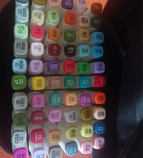 马克笔套装60色儿童正版动漫专用肤色双头油...