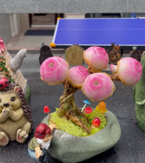 多肉纯手工山地玫瑰盆景摆件礼物可定制不同风...