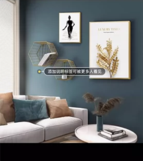 北欧轻奢风格餐厅墙面装饰饭厅挂画现代简约客...
