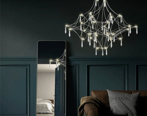 拾漫别墅复式楼大吊灯楼梯客厅灯现代简约轻奢...