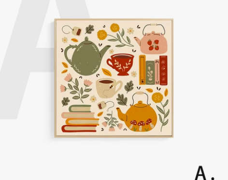 北欧ins风小清新餐厅装饰画小户型奶油风沙...