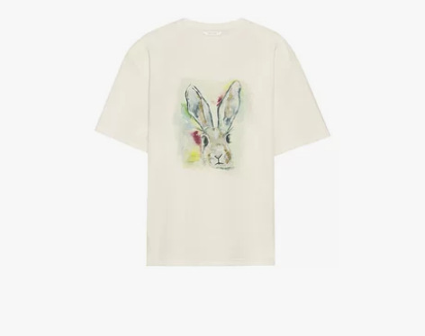 美洋MEIYANG 手绘兔T恤 早春新品小...