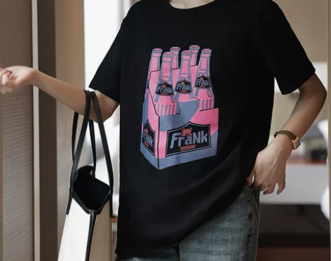 现货黑色个性印花短袖T桖女夏季新款宽松百搭...