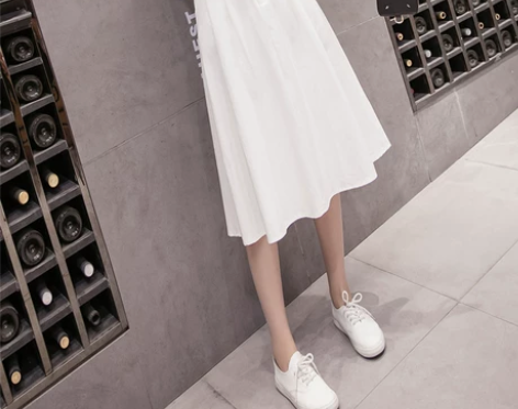 高腰半身裙春女2018新款韩版学生中长款A...