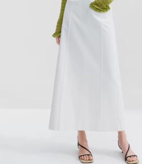 短裙半身裙白色开叉牛仔高腰a字裙长裙高级感...