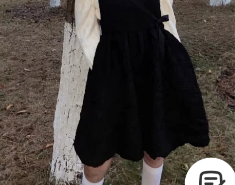 2021年春秋季新款小个子蓬蓬裙女黑色百搭...