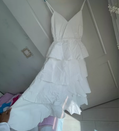 蛋糕公主裙，纯棉水洗布，全新，就在海边买的...