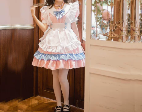 猫老师动漫女仆装可爱猫咪女佣连衣裙Loli...